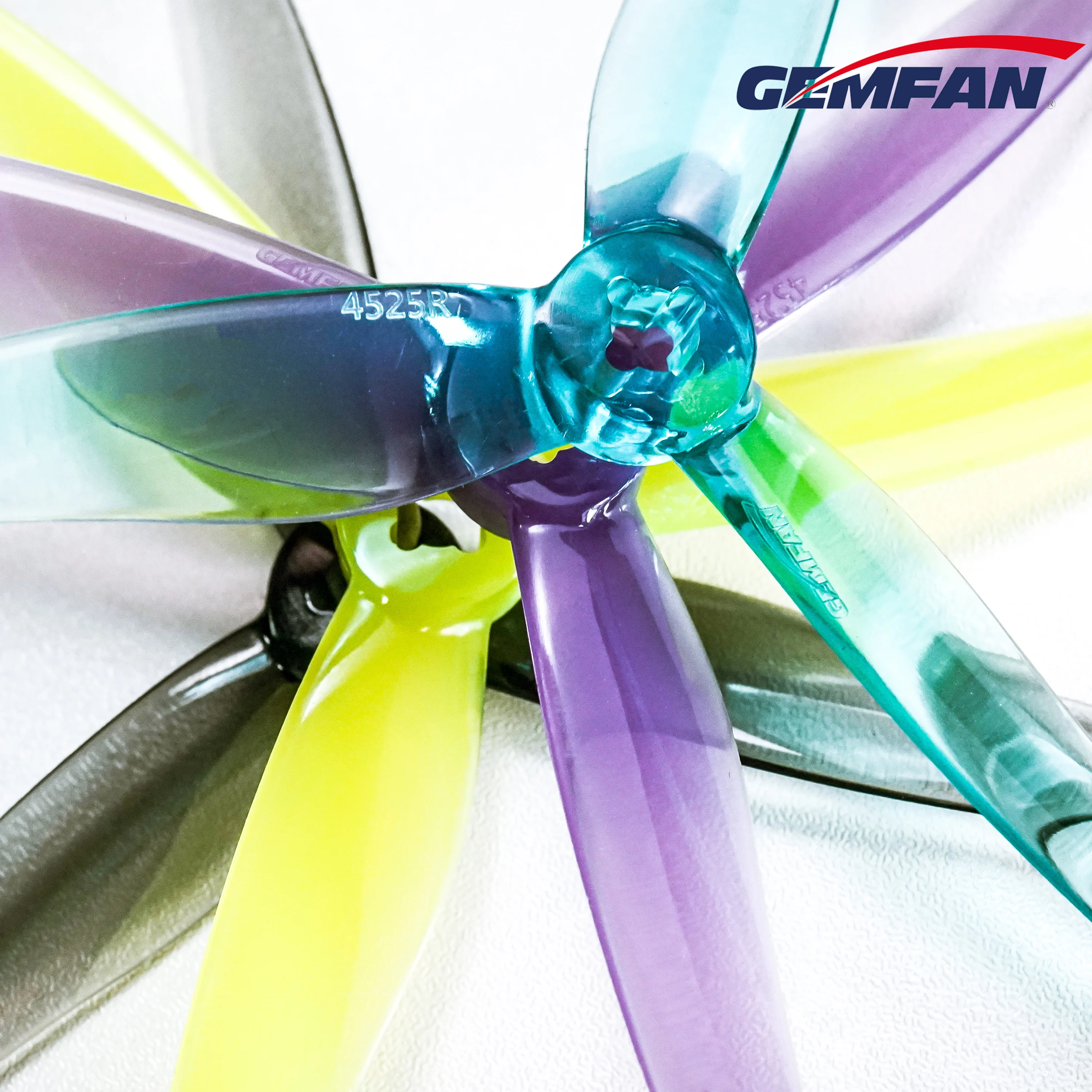 12Pairs Gemfan Hurricane 4525 3-Blade 3 Hole PC FPV Propeller - 4.5X2.5X3 for 2004 brushless motor RC FPV Racing 4inch Drone 11