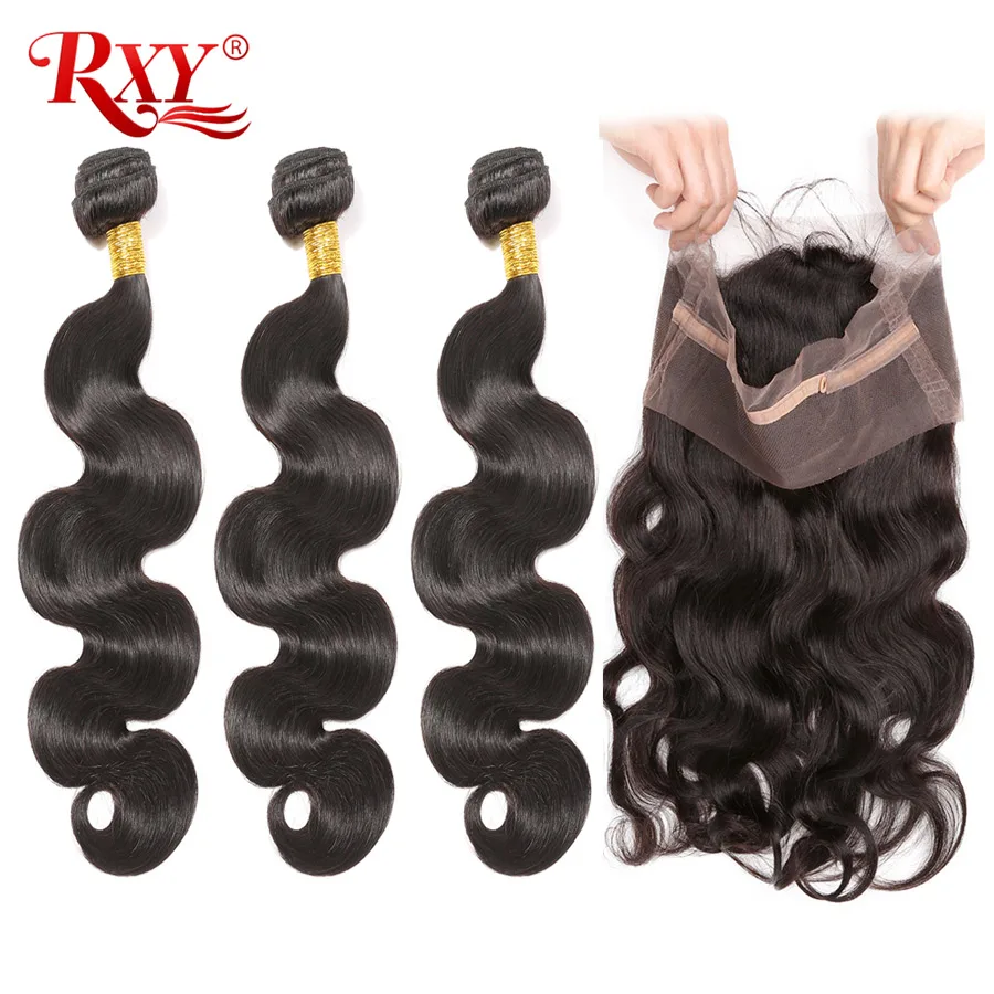RXY-Remy-Hair-3-Bundles-Brazilian-Body-Wave-