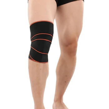 

Outdoor Wrapped Protective Knee Bandages Elastic Prevent Sprain Pads For WeightLifting Fitness Basketball hot sale