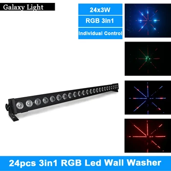 

24X3W Led Wall Washer RGB 3in1 DMX512 Led Bar Stage Effect Music LightinG DJ Lights