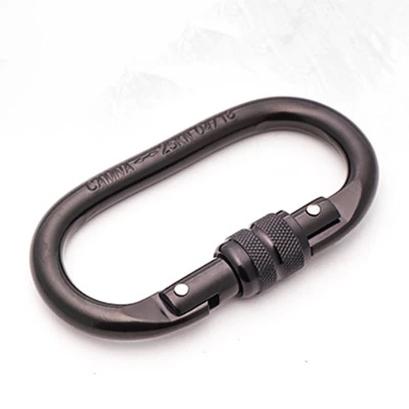 25KN -HEAVY DUTY SCREW LOCK CARABINER SNAP CLIP HOOK KARABINER CARABINA-CLIMBING