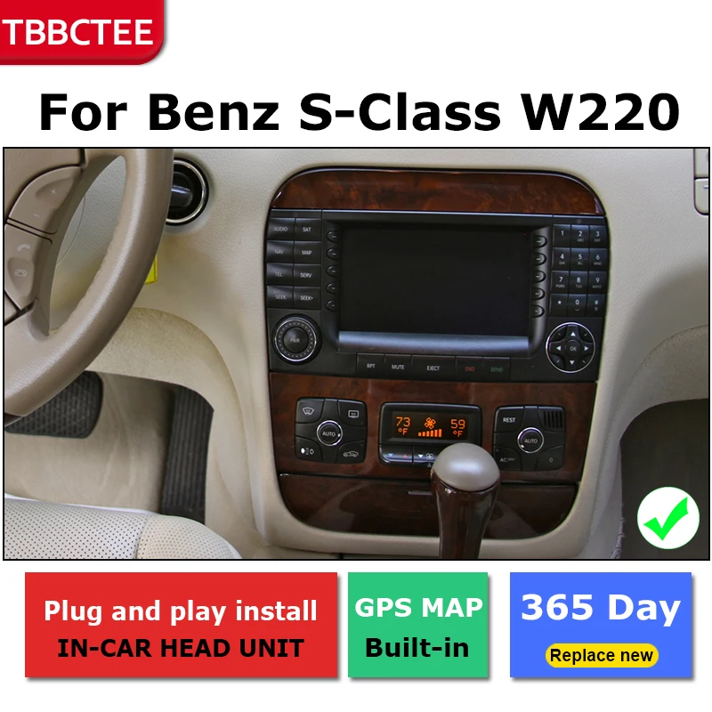 2Din для Mercedes Benz s-класс W220 1995~ 2005 автомобильный радиоприемник для Android мультимедийный плеер gps навигация ips экран HiFi WiFi BT