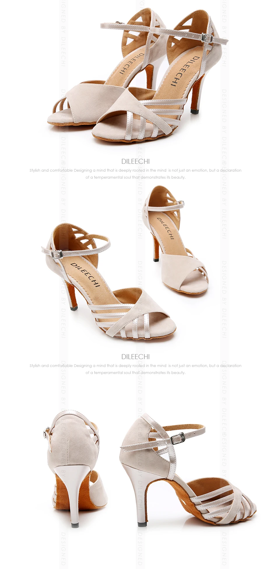 DILEECHI/Обувь для латинских танцев; бархатная яркая женская элегантная обувь из искусственной кожи; Обувь для бальных танцев; босоножки на мягкой подошве; Высокий каблук 85 мм