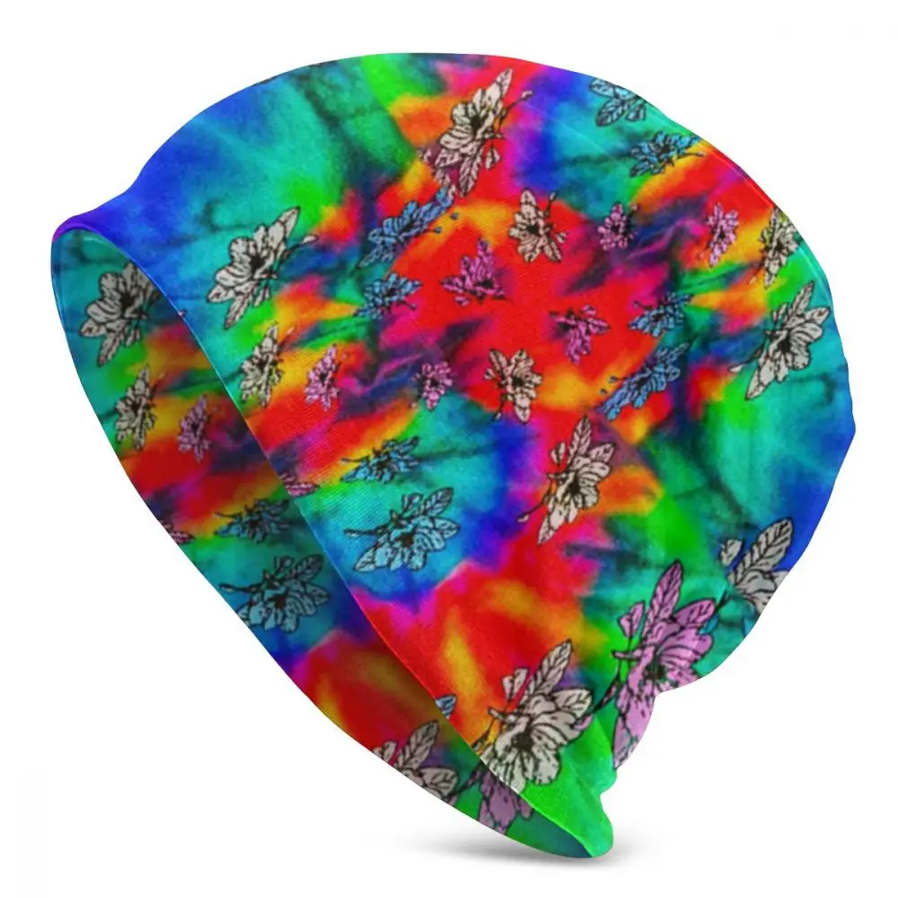 Великолепная шапка TieDye с цветами, унисекс, для взрослых, повседневная, шапка, зимняя, теплая, вязанная, лыжная, с рукавом, Skully, шапочки, шапка