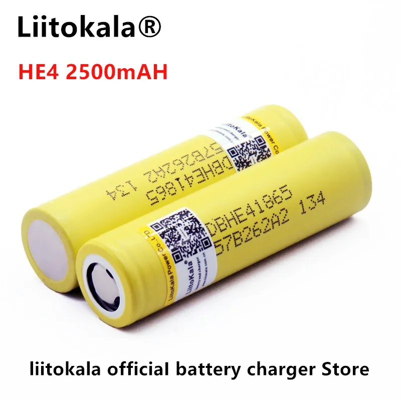 Перезаряжаемый литий ионный аккумулятор Liitokala для LG HE4 18650 3 6 В 2500 мА · ч