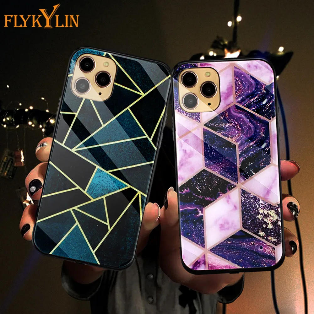 Case For iPhone 11 Pro XS MAX XR 6 S 7 8 Plus Glass Marble Xiaomi Redmi Note K20 9 Lite A3 |
