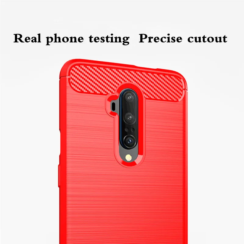 10pcs/lot Brushed Carbon Fiber Soft Bumper Back Cover Case For Oneplus 5 5T 6 6T For One Plus 7 7T Pro