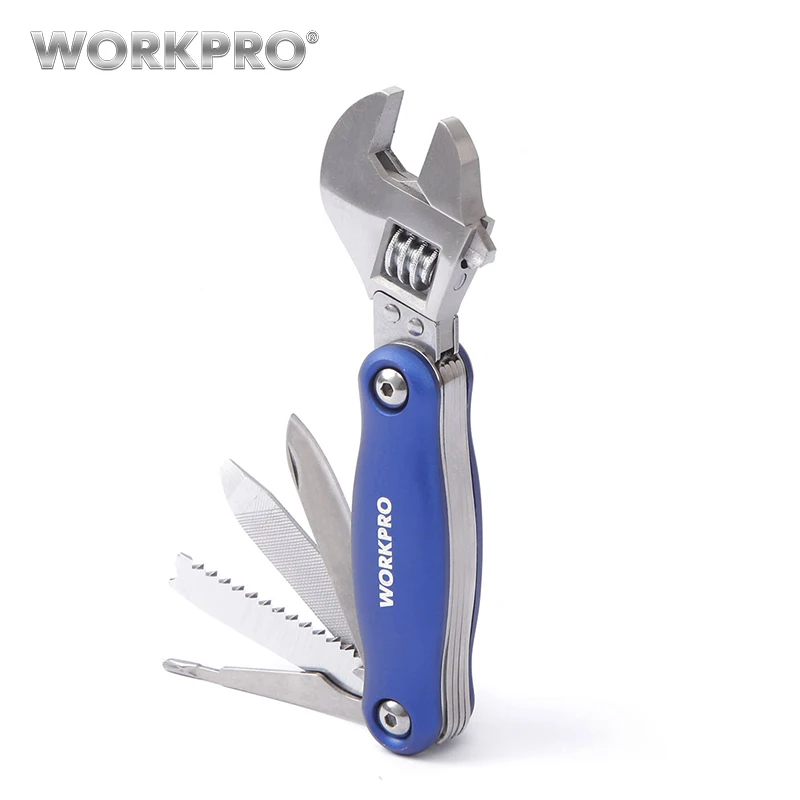 

WORKPRO Multi Tool 8-in-1 Adjustable Wrench Multi screwdriver saw Stainless steel multi function plier