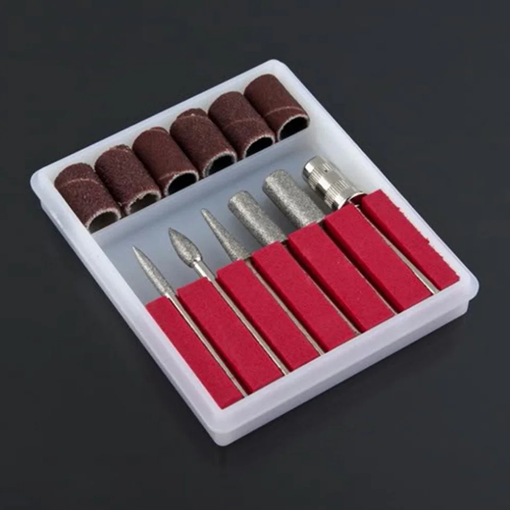 Manicure Drill Bit Nail Art tools Machine Grinding Heads Nail File Steel Mounted Point Polish Tool for Nail Art Salon