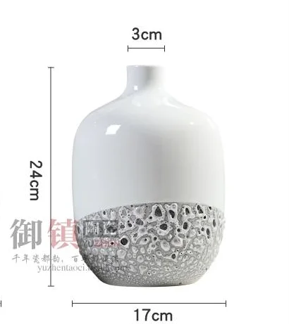Creative modern Ceramic vase abstract geometric Flower arrangement Home soft decorations wedding Flower vases accessories - Цвет: 24x17cm