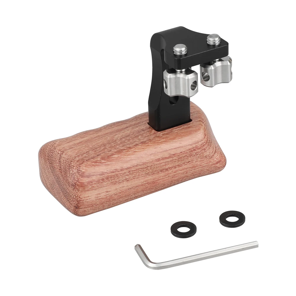

CAMVATE Reversible Wooden Hand Grip Medium Size With 1/4"-20 Thumbscrew Knob (Left Side) C2218