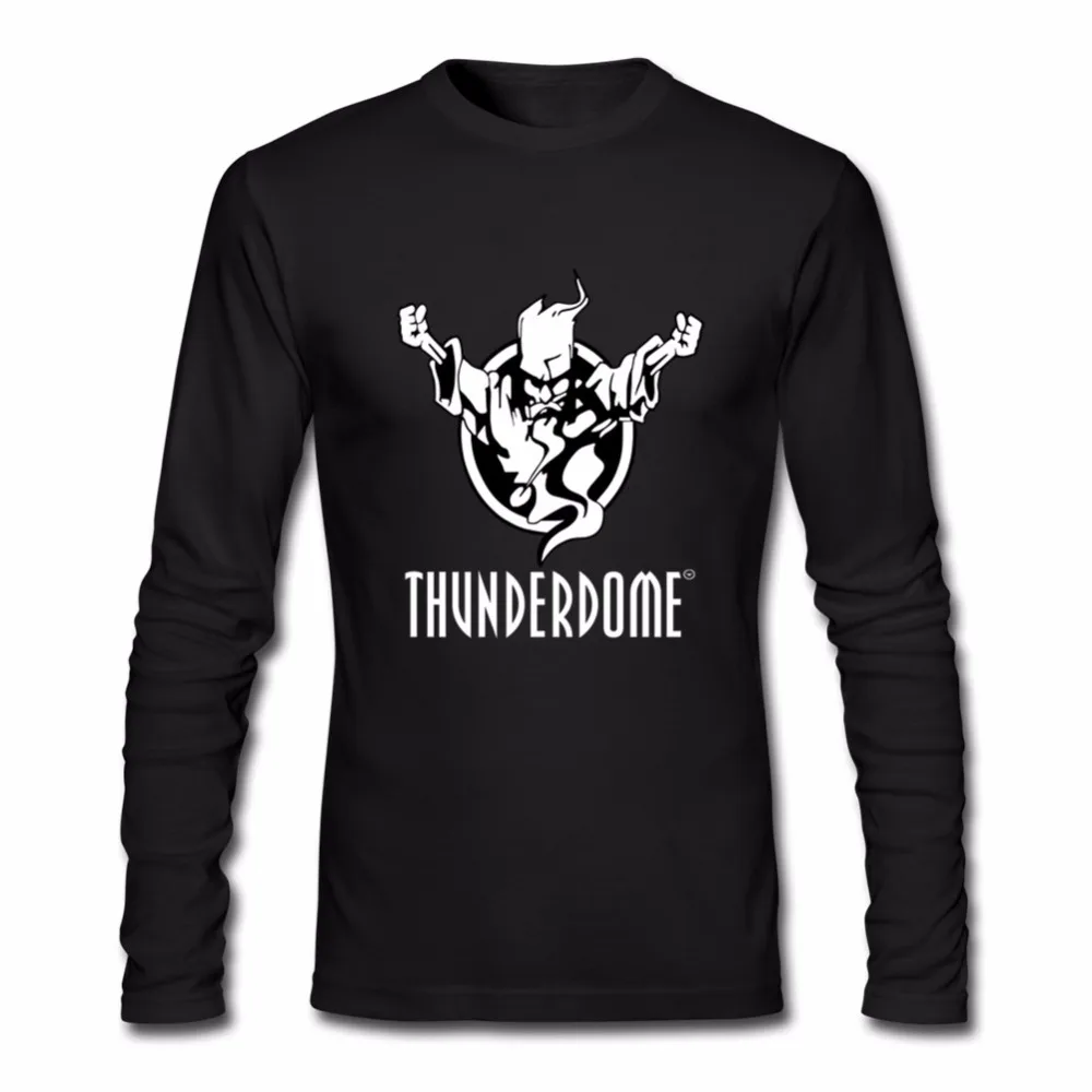 Футболка с длинным рукавом Thunderdome Hardcore мужские футболки Camisetas оптом мужские персонализированные дизайнерские футболки