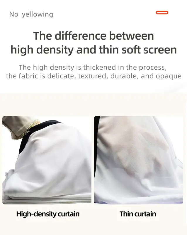 MIXITO Projection Curtain 16: 9 Ratio Hight-Density 60-200 Inch Foldable Anti-Crease Portable Movie Projector Screen - Image 3
