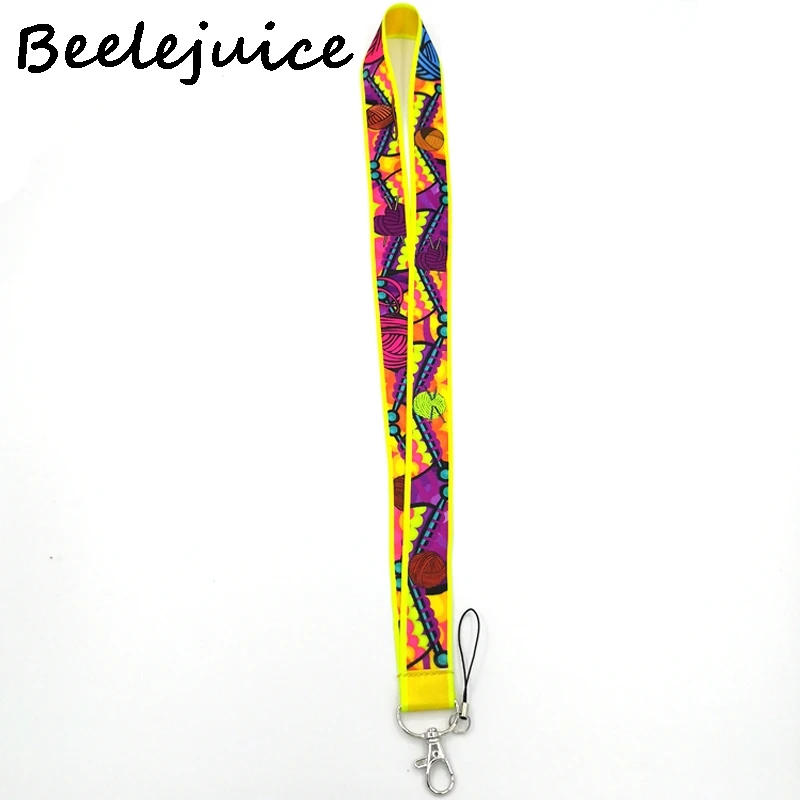 24pcs Worsted yarns Neck Lanyard keychain Mobile Phone Strap ID Badge Holder Rope Key Chain Keyrings cosplay Accessory Gifts