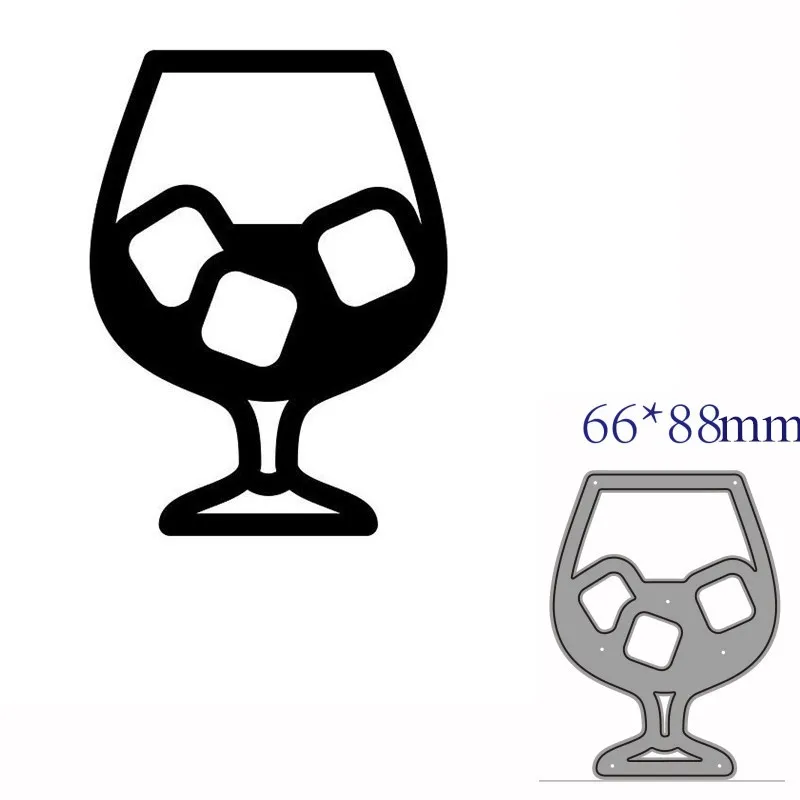 Металлические Вырубные штампы форма для ледяного вина украшение скрапбукинга