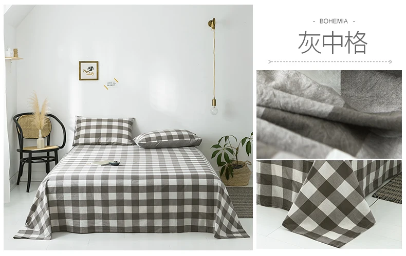 cotton Bedding Sheet Home textile Printing Solid Color Flat Sheet Combed Cotton Bed Sheet Bedding Linen for King Queen Size