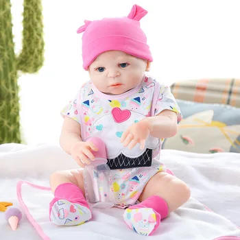 

Full Vinyl Handmade Hair Transplant Model Baby 55cm Reborn Doll Vinyl Soft Silcone Doll Foreign Trade Toy Wholesale