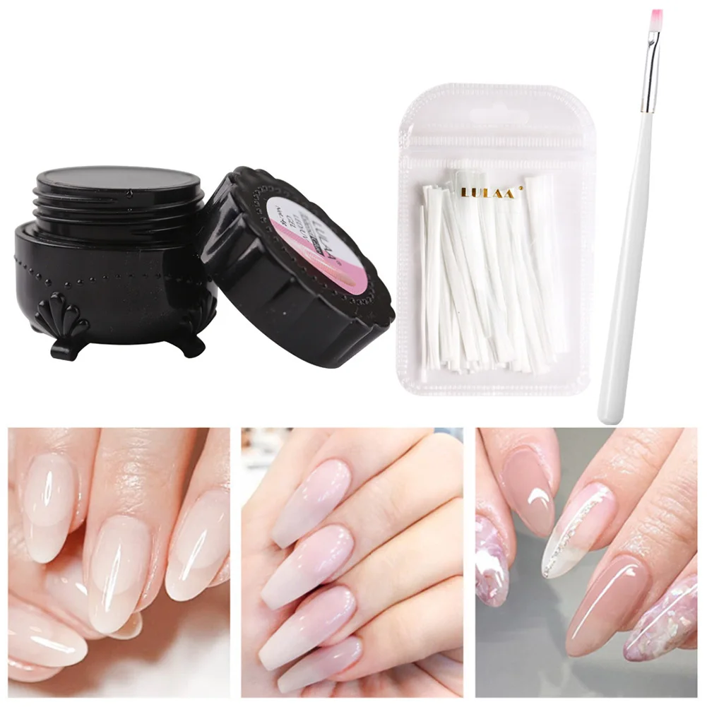 Набор для наращивания ногтей Fibernails стекловолокно Гладкий Гель-лак аксессуары DIY Маникюрный Инструмент салонная профессиональная кисть длительная