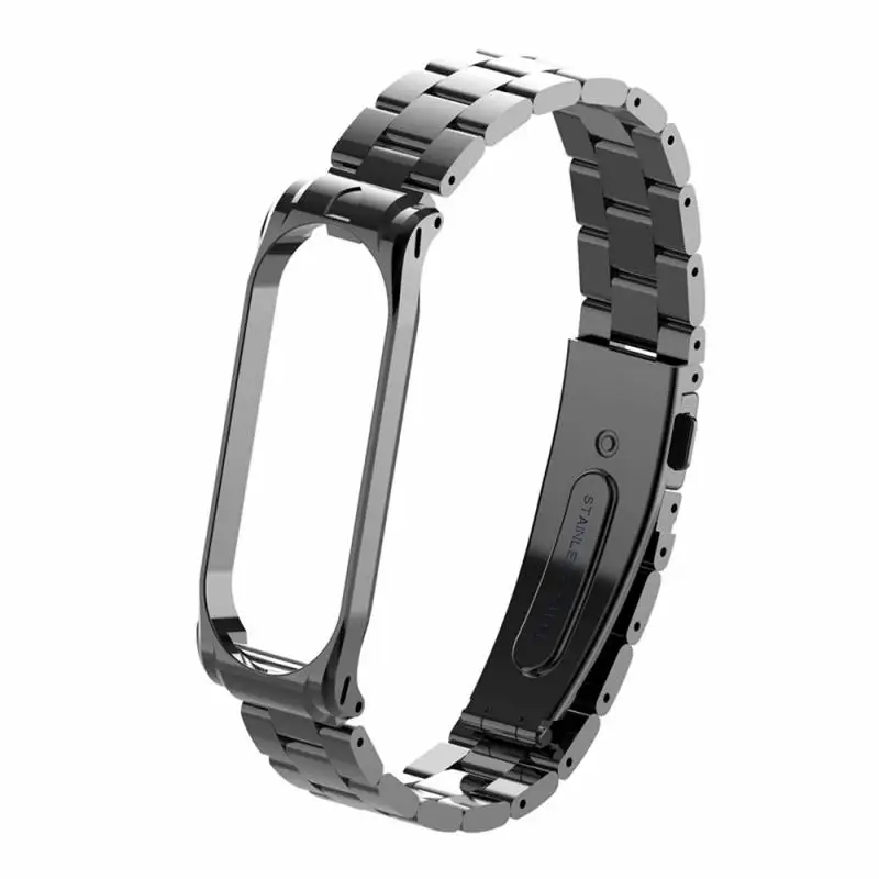 B Металлический ремешок для Xiaomi mi Band 4 Безвинтовой браслет из нержавеющей стали Сменные аксессуары для mi Band 4 - Цвет: B