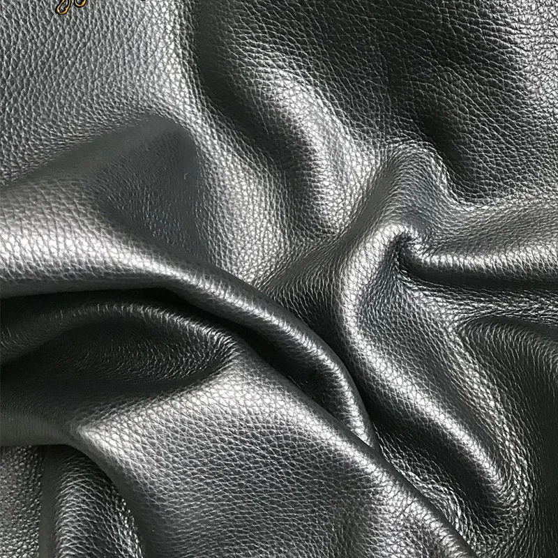Черный натуральный борцовка мягкая кожа личи желтый cowhideleather полное зерно морщины 1,4-1,6 мм толщиной