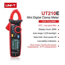 Multímetro ut210d/a da capacitância do vfc da faixa automática da tensão atual da c.a./dc dos medidores ut210e da braçadeira de digitas da unidade mini