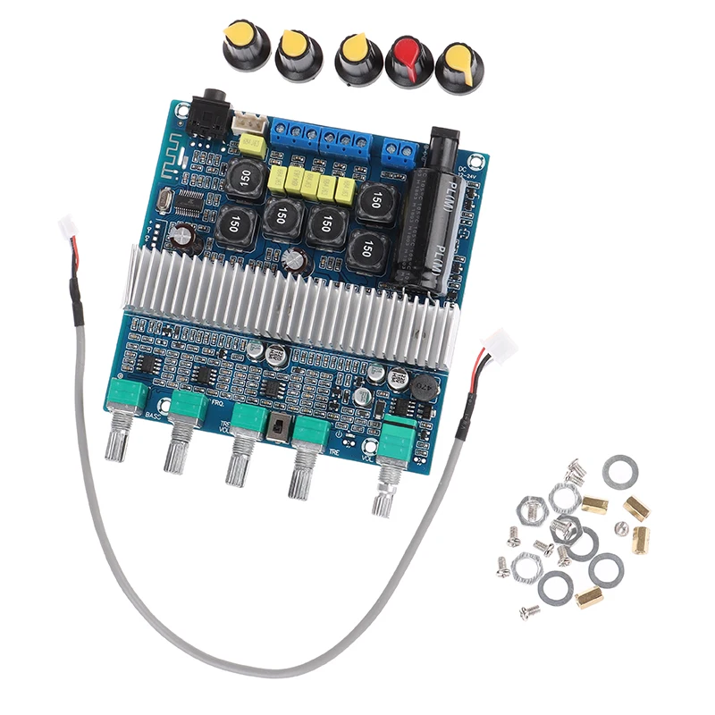 

TPA3116 Subwoofer Amplifier Board 2.1 Channel High Power Bluetooth 4.2 Audio Amplifier Board DC12V-24V 2*50W+100W