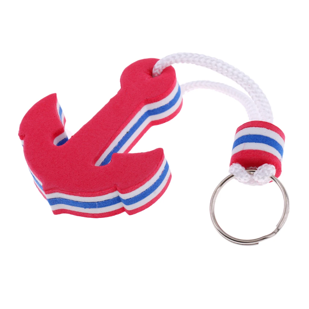 Anchor Shaped Foam Floating Key Chain Key Ring for Boating, Kayaking, Canoeing, Surfing and Swimming