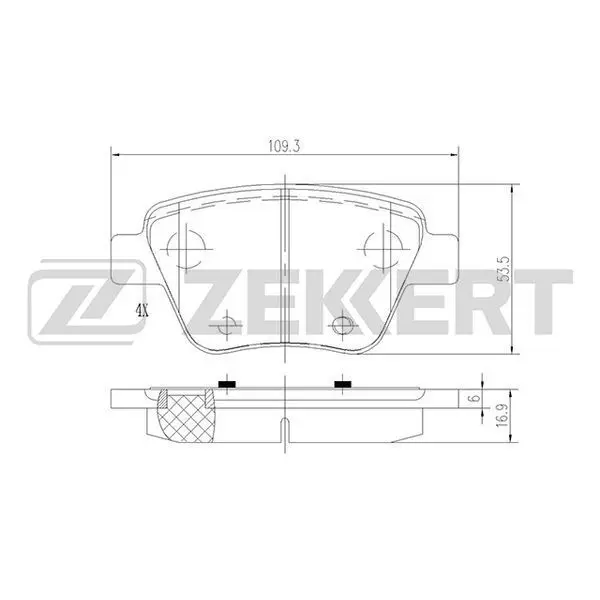 Колодки торм. диск. зад AUDI A1 12- A3 II 03- SKODA OCTAVIA(1Z