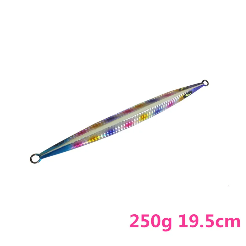 Flowingcrowbar 150g 250g 500g собственную фабрику медленно джиг, приманка для рыбалки с быстрой замедления скорости вращения luminos белый рыбий хвост блесна, приманка - Цвет: colorfull