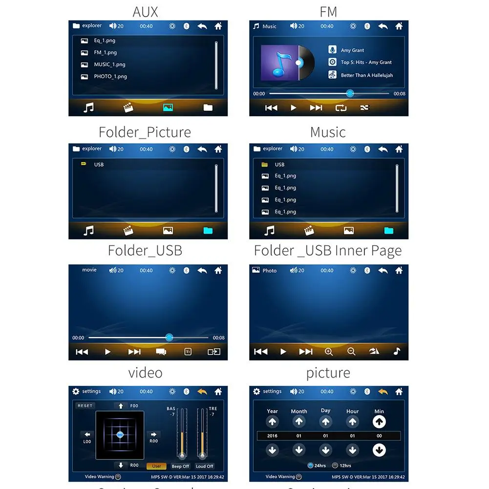 Автомагнитола 1 Din 4 дюйма TFT FM радио Bluetooth мультимедийный mp5 плеер BT4.0 USB AUX RCA