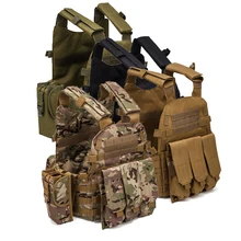 Homens 6094 multicam camo colete tático molle modular corpo munição airsoft paintball combate militar caça colete roupas acessórios