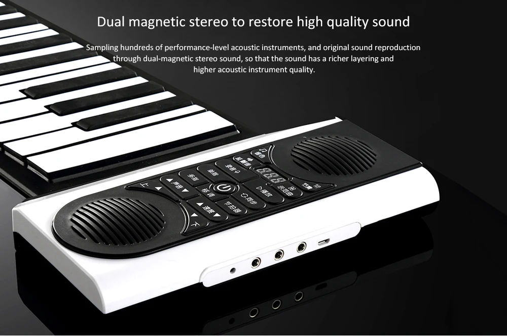 Xiaomi Youpin Vvave 61/81 KeysSound Floating Hand Roll Portable Roll-Up Electronic Piano 128 Rhythm 140 Sound