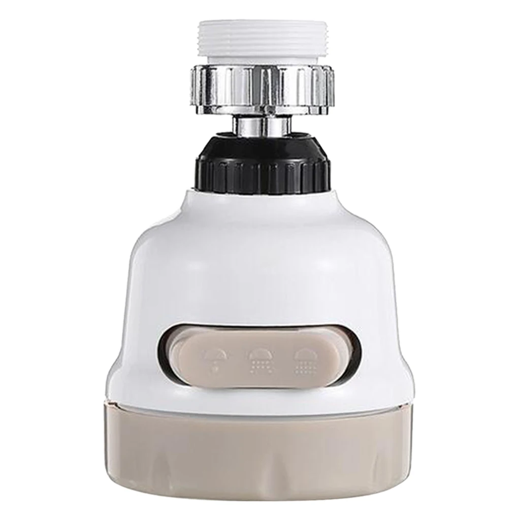 360° Swivel Faucet Tap Aerator Diffuser Nozzle Faucet Splash-Proof Filter 3 Gear Faucet Sprayer Head