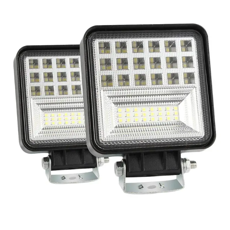 

VODOOL 1/2pcs 4 inch 126W LED Work Light Bars Spot Flood Combo Beam Offroad Driving Fog Lamps for Truck SUV Tractor ATV Newest