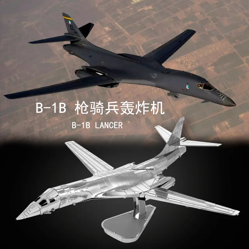 

3D Metal Puzzle B-1B LANCER Bomber Fighter model KITS Assemble Jigsaw Puzzle DIY Gift Toys For Children