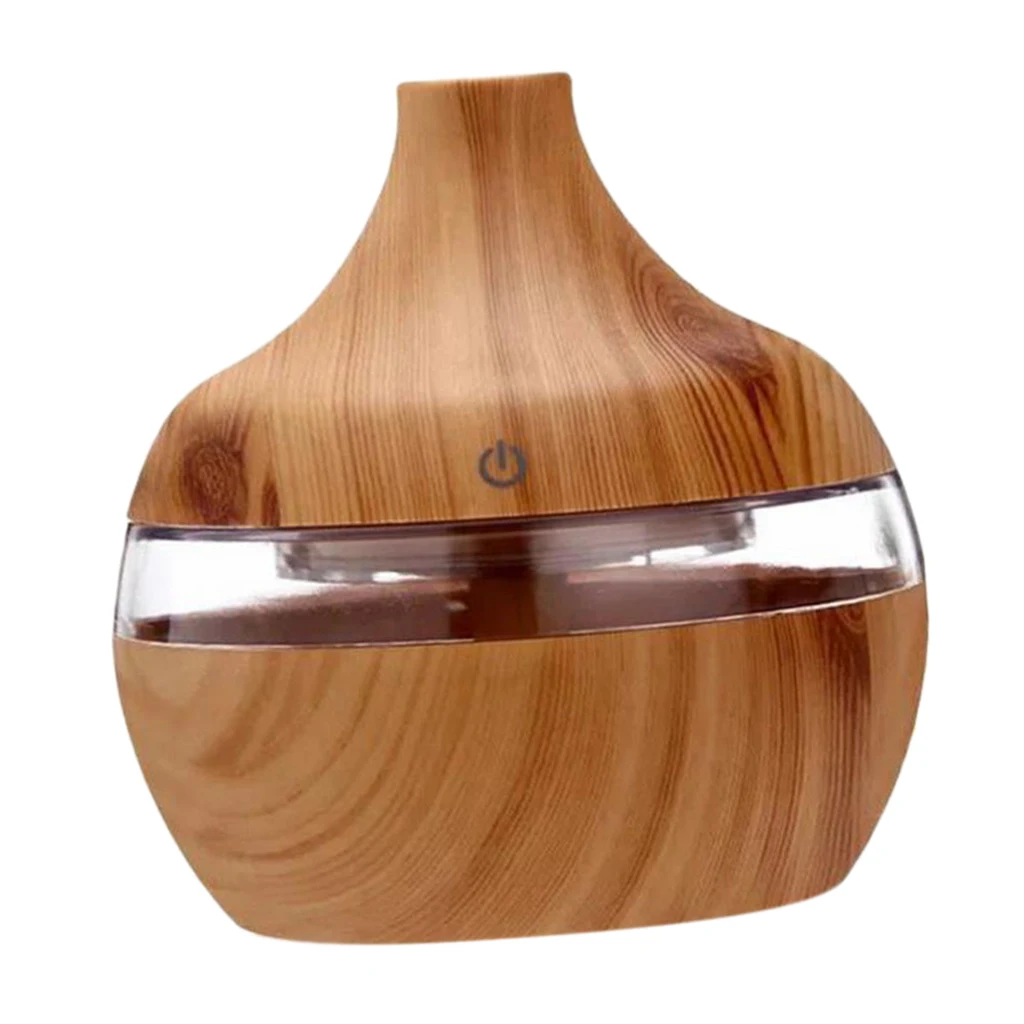 300ml Air Humidifier Essential Oil Diffuser Cool Mist Humidifier Wood