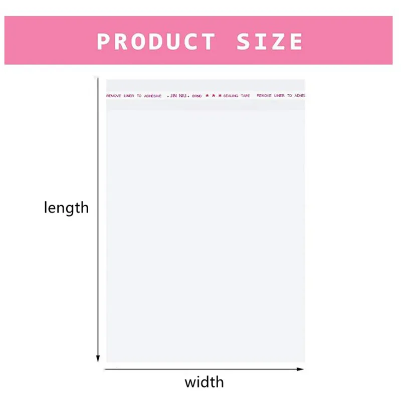 200Pcs Self Adhesive Poly OPP Bags Transparent Plastic Cellophane Bags Jewelry Gifts Bag Pouch Pack Cookie Candy Packaging Bag 3