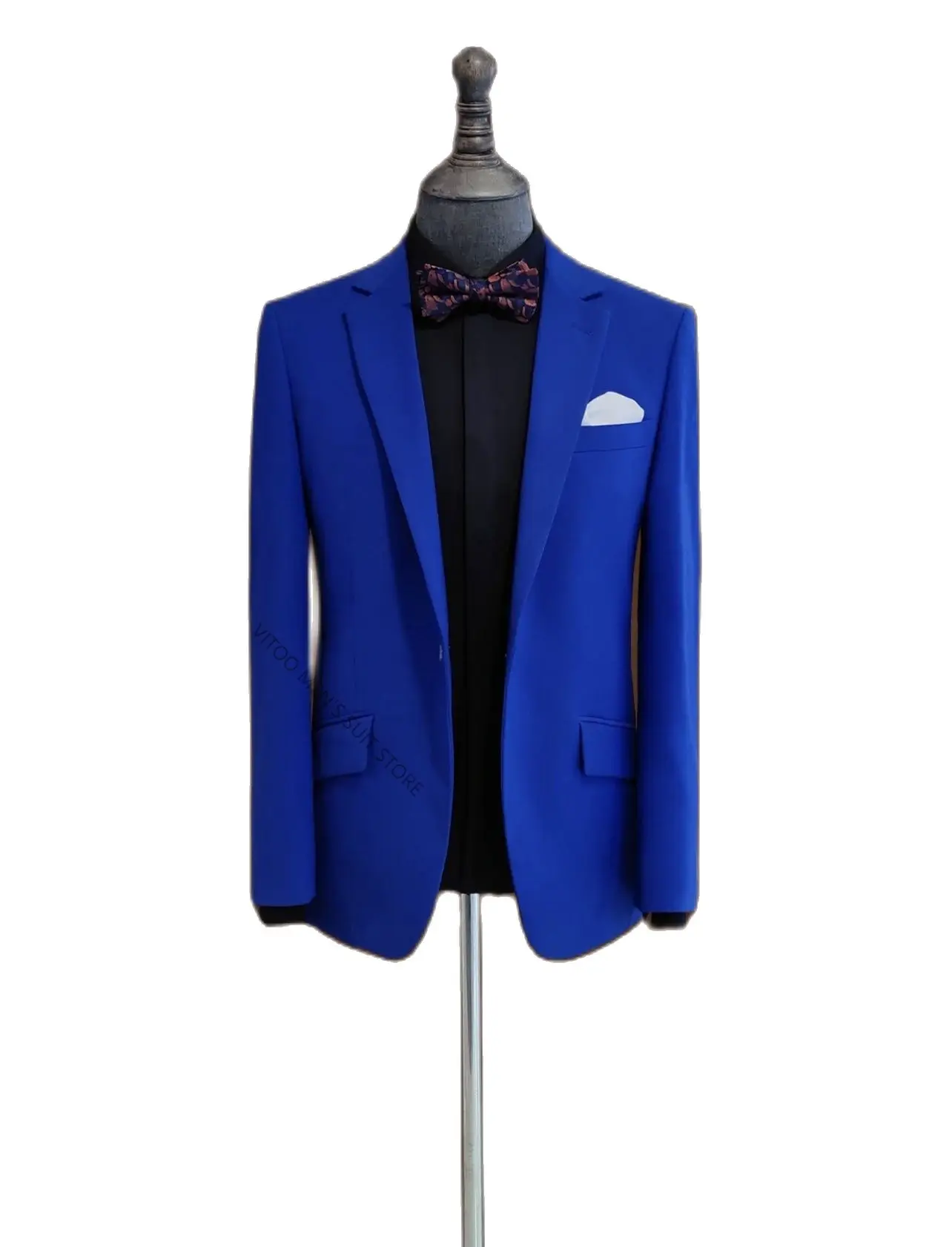

New Arrival Fashion Men Suits Blue Purple Multicolor Coat Blazer Business Mens Suits Wedding Man Costume Only One Jacket+Tie