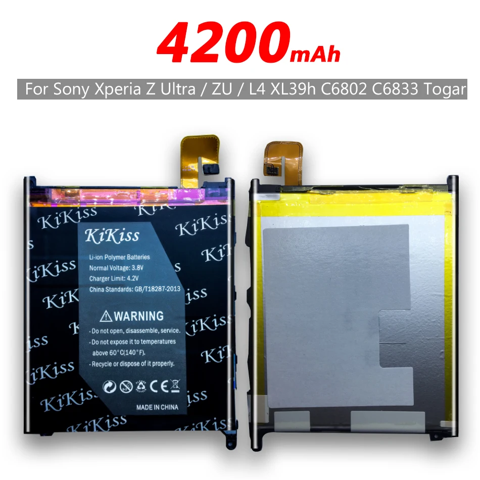 Бесплатный инструмент 4200 мАч для Sony Xperia Z Ultra / ZU L4 XL39h C6802 C6833 Togari аккумулятор