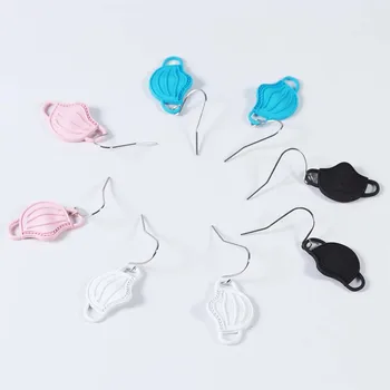 

Funny Colorful Face Mask Shape Drop Earrings for Women Girls Geometric Dangle Earrings Jewelry Hook Earrings Brincos Mujer