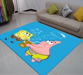 

Shading SpongeBob Carpet For Boy Girl Carpets 3D Printed Living Room Carpet Child Bedroom Play Rug Kids Room Decor