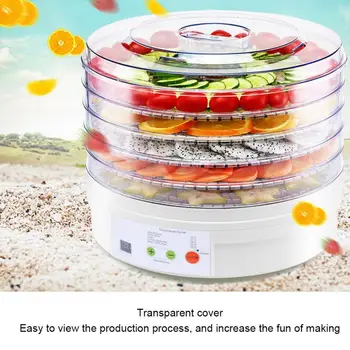

5 Layers 250W Intelligent Food Dehydrator Touch Control Fruit Vegetable Herb Meat Drying Machine Pet Snacks Food Dryer
