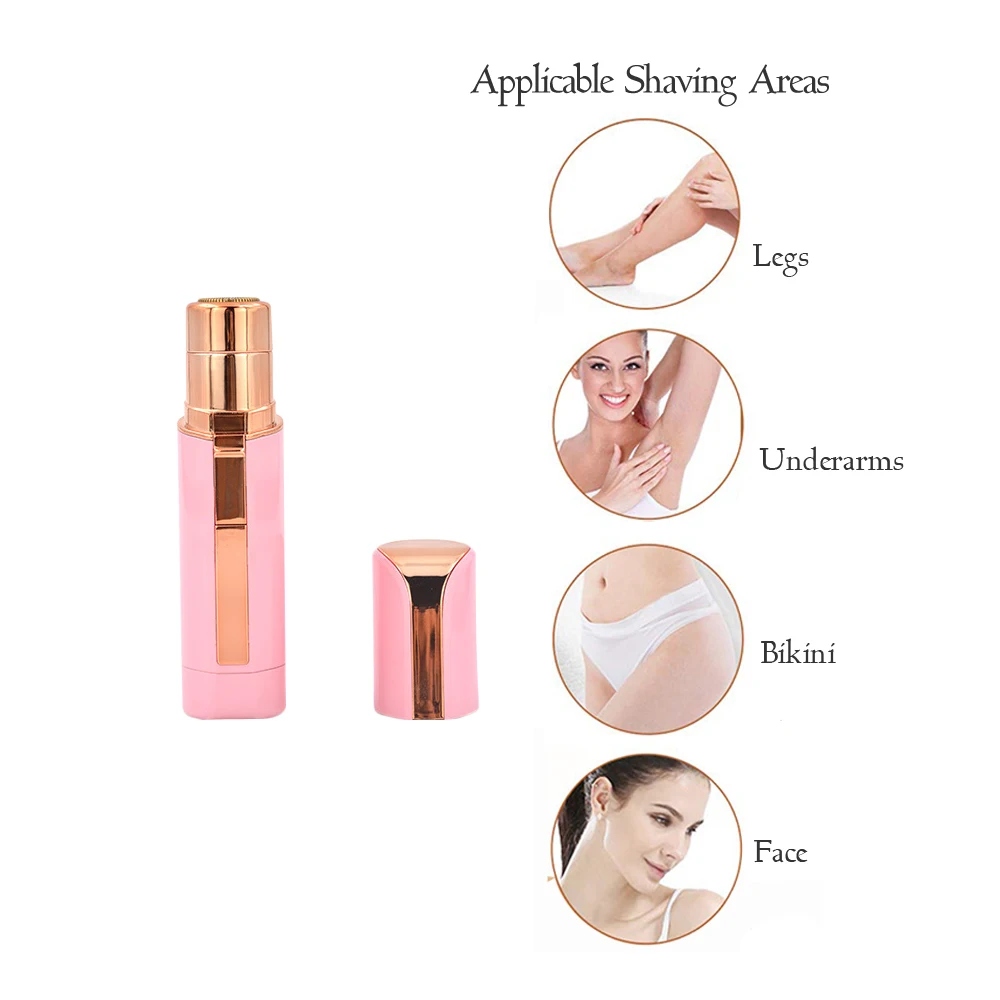 

Electric Female Women Hair Trimmer Bikini Shaver Lipstick Epilator Hair Removal Painless Razor Portable Face Care Hair Shaver