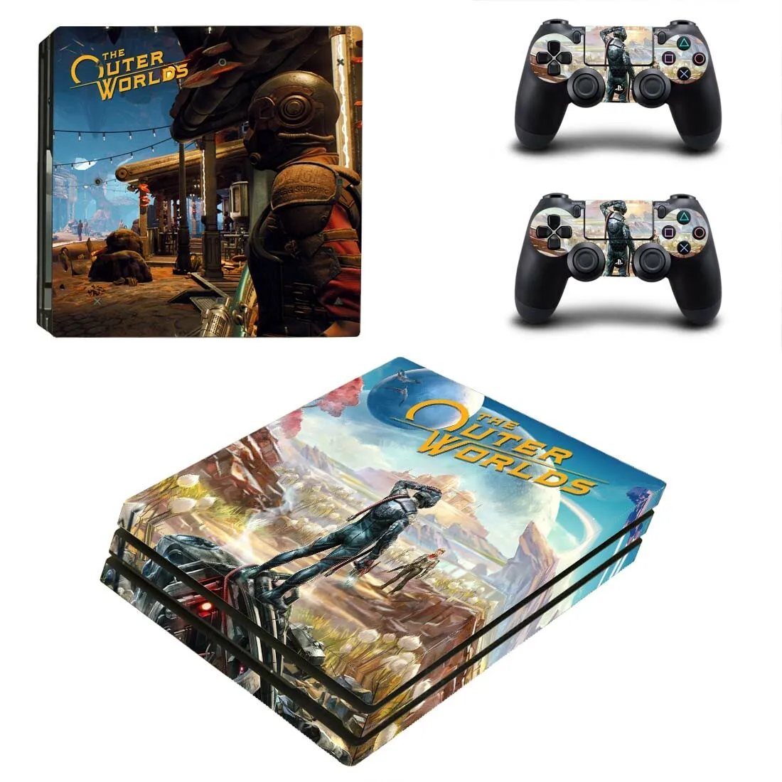 Внешние Миры PS4 Pro sticker s PS 4 Play station 4 Pro виниловые наклейки для playstation 4 Pro консоли и контроллера