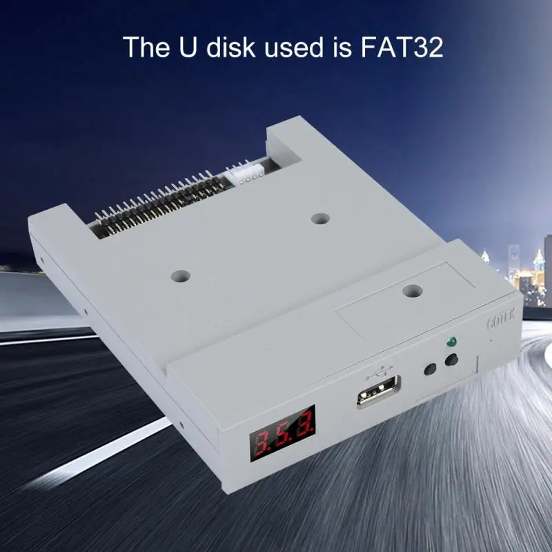 SFR1M44-U100 3,5 дюйма 1,44 МБ USB SSD usb-эмулятор флоппи-дисковода для управления промышленным оборудованием подключи и играй Встроенная память FAT32 U диск б/у