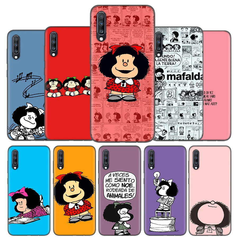 

Mafalda Anime Silicone Case Cover For Samsung Galaxy A50 A80 A70 A60 A40 A30 A20 A20e A10 A9 A8 A7 A6 Note 8 9 10 Plus 2018 5G