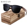 BARCUR noir noyer lunettes de soleil bois lunettes de soleil polarisées hommes lunettes hommes UV400 lunettes de protection en bois boîte d'origine ► Photo 1/6