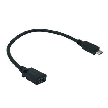 

15cm Mini usb Female to Micro USB Male Converter Connector Transfer data Sync Charger Adapter for Tablets Phones Mini usb Cable