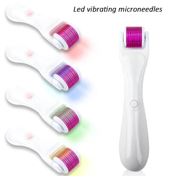 

New LED Micro Needle Roller Derma RollerTitanium Alloy Needle 0.2mm For Skin Rejunvenation Micro Needling Therapy