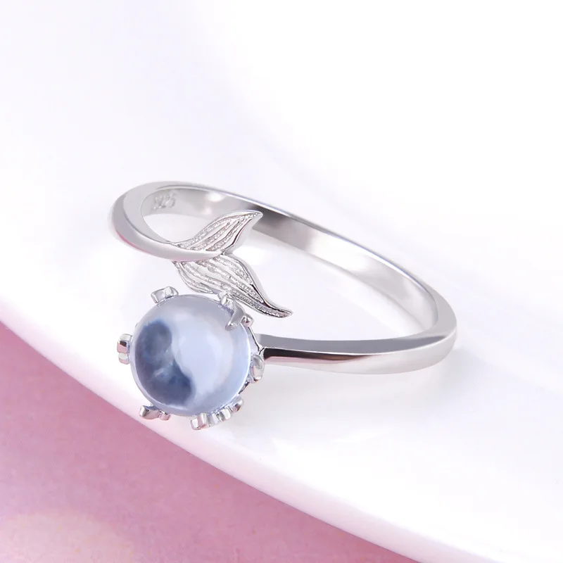 Bague Ringen, дизайн, кольцо, 925, ювелирное изделие для женщин, Стерлинговое Серебро, простота, рыба, Русалка, пузырь, открывающийся, регулируемый подарок для свиданий